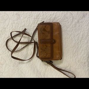 Sack crossbody or Wristlet